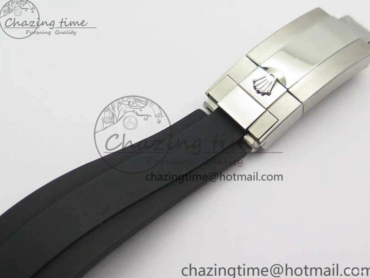 MiroTime 0316 SmartChoice Daytona 116519LN JH Best Edition Black Dial Crystal Markers On Rubber Strap A4130 (Free XS Rubber Strap) 3558